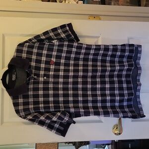 GUC Polo Ralph Lauren men's L plaid t-shirt minor flaws
